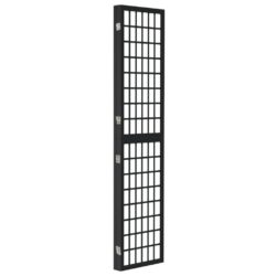 Sammenleggbar romdeler 3 paneler japansk stil 120×170 cm svart