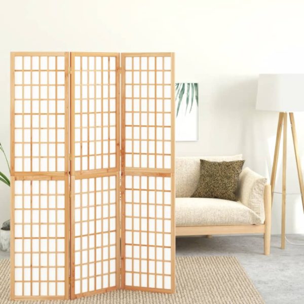 vidaXL Sammenleggbar romdeler 3 paneler japansk stil 120×170 cm