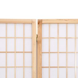 Sammenleggbar romdeler 4 paneler japansk stil 160×170 cm svart