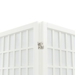 Sammenleggbar romdeler 5 paneler japansk stil 200×170 cm hvit
