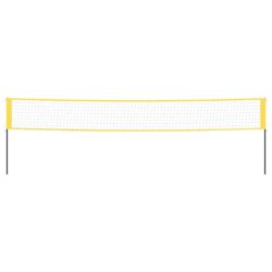 vidaXL Badmintonnett gul og svart 600×155 cm PE stoff