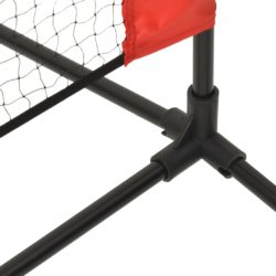 vidaXL Tennisnett svart og rød 400x100x87 cm polyester