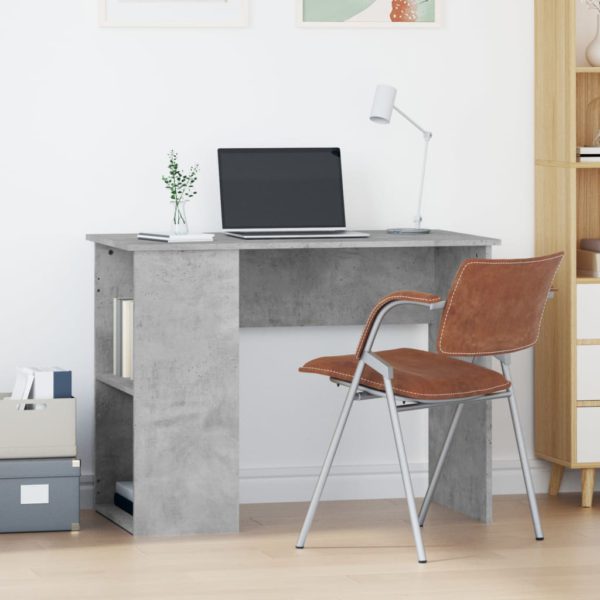 vidaXL Skrivebord betonggrå 100x55x75 cm konstruert tre