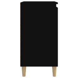 Nattbord 2 stk svart 40x35x70 cm konstruert tre