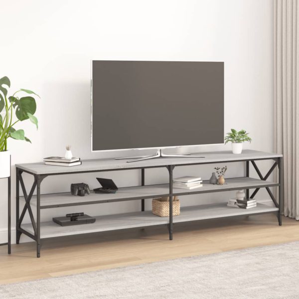 vidaXL TV-benk grå sonoma 180x40x50 cm konstruert tre