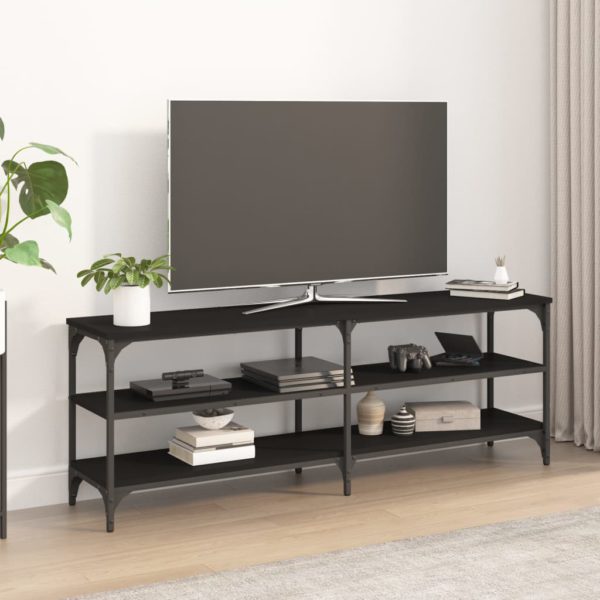 vidaXL TV-benk svart 140x30x50 cm konstruert tre