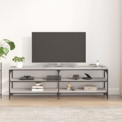TV-benk grå sonoma 160x30x50 cm konstruert tre