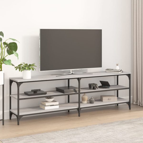 vidaXL TV-benk grå sonoma 160x30x50 cm konstruert tre