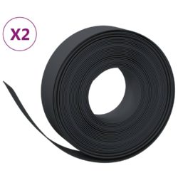 vidaXL Hagekanter 2 stk svart 10 m 15 cm polyetylen