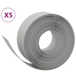 vidaXL Hagekanter 5 stk grå 10 m 20 cm polyetylen
