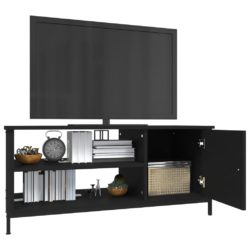 TV-benk svart 100x40x45 cm konstruert tre