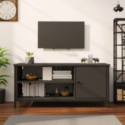 vidaXL TV-benk svart 100x40x45 cm konstruert tre