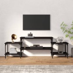 TV-benk svart 157x35x52 cm konstruert tre
