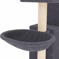 Kattetre med klorestolper i sisal mørkegrå 83 cm
