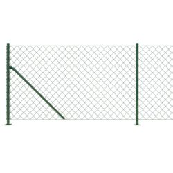 Kjettinggjerde med flens grønn 1,1×25 m