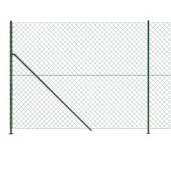 vidaXL Kjettinggjerde med flens grønn 1,8×25 m