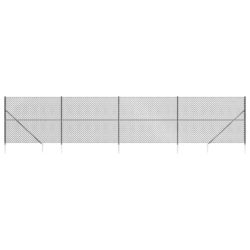 vidaXL Nettinggjerde med stolpespyd 1,8×10 m antrasitt