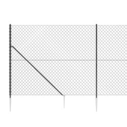 vidaXL Nettinggjerde med stolpespyd 1,8×10 m antrasitt