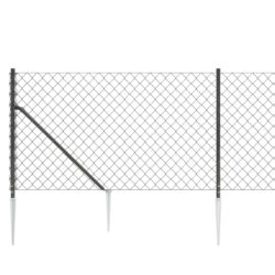Nettinggjerde med stolpespyd 0,8×25 m antrasitt