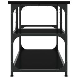 TV-benk svart 103x38x46,5 cm konstruert tre og stål