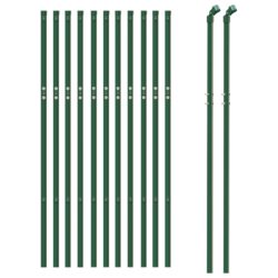 vidaXL Nettinggjerde grønn 1×25 m galvanisert stål