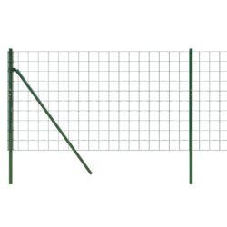 vidaXL Nettinggjerde grønn 0,8×10 m galvanisert stål