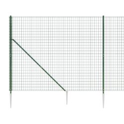 Nettinggjerde med stolpespyd grønn 2,2×25 m