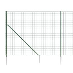 vidaXL Nettinggjerde med stolpespyd grønn 1,8×25 m