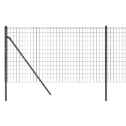 vidaXL Nettinggjerde antrasitt 0,8×10 m galvanisert stål