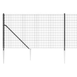 Nettinggjerde med stolpespyd 1,1×25 m antrasitt