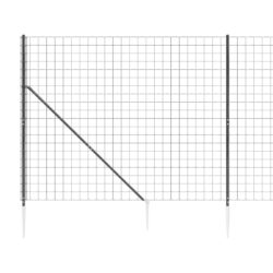 vidaXL Nettinggjerde med stolpespyd 1,6×10 m antrasitt