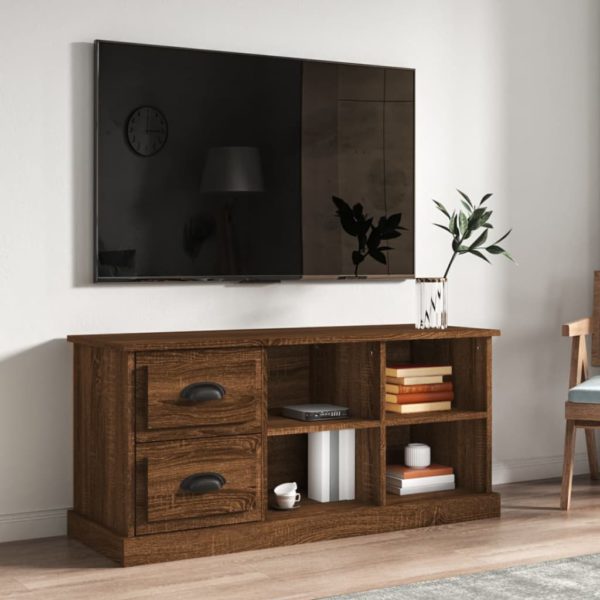 vidaXL TV-benk brun eik 102×35,5×47,5 cm konstruert tre