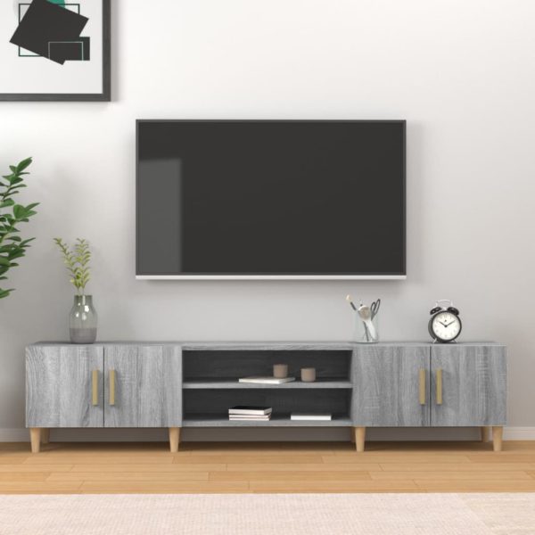 vidaXL TV-benk grå sonoma 180×31,5×40 cm konstruert tre