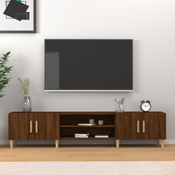 vidaXL TV-benk brun eik 180×31,5×40 cm konstruert tre