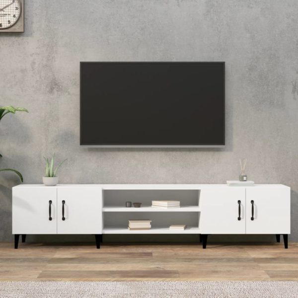 vidaXL TV-benk hvit 180×31,5×40 cm konstruert tre