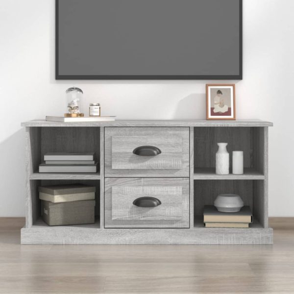 TV-benk grå sonoma 99,5×35,5×48 cm konstruert tre
