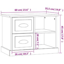 Nattbord grå sonoma 60×35,5×45 cm