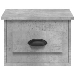 Veggmonterte nattbord 2 stk betonggrå 41,5x36x28 cm