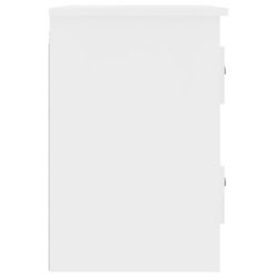 Veggmontert nattbord hvit 41,5x36x53 cm