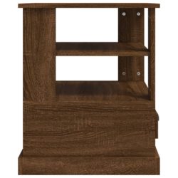 Sidebord brun eik 50x50x60 cm konstruert tre