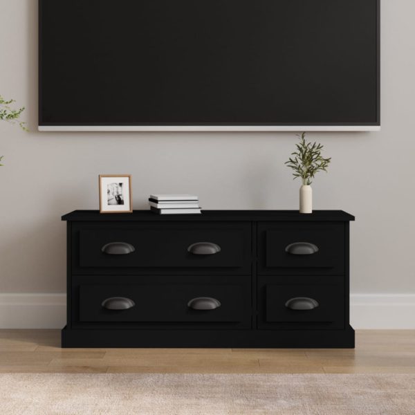 vidaXL TV-benk svart 100×35,5×45 cm konstruert tre