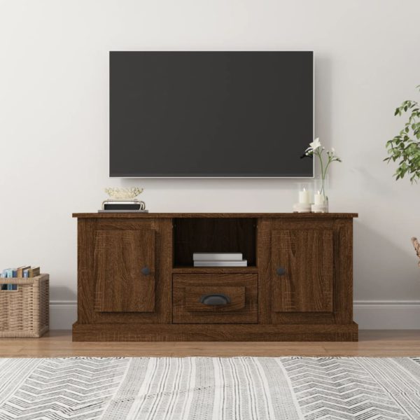 vidaXL TV-benk brun eik 100×35,5×45 cm konstruert tre