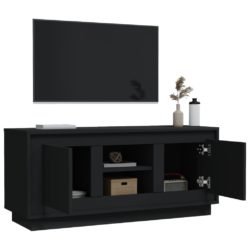 TV-benk svart 102x35x45 cm konstruert tre