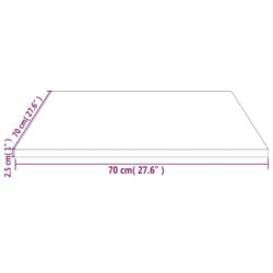 Bordplate 70x70x2,5 cm heltre furu rektangulær