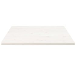 Bordplate hvit 90x90x2,5 cm heltre furu rektangulær