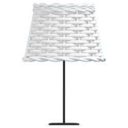 Lampeskjerm hvit Ø20×15 cm flettet