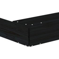Sandkasse med seter svart åttekantet heltre furu