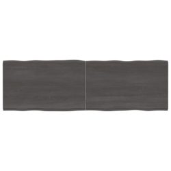 vidaXL Bordplate mørkegrå 160x50x4 cm behandlet eik naturlig kant