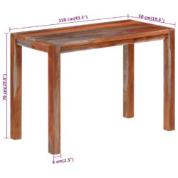 Spisebord 110x50x76 cm heltre akasie