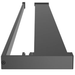vidaXL Dusjvegg med hylle svart 100×195 cm ESG-glass og aluminium